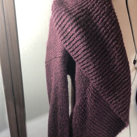 Purple sweater/open front maroon cardigan/ the “cocoon” style. - Picture 6 of 11